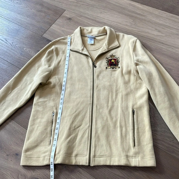 Vintage Disney 1955 Mickey Badge Embroidered Zip Up Beige Jacket Size XL - Picture 8 of 9